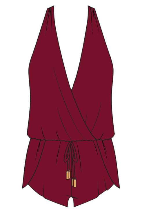 MagicSuit Solids Plus Size Bianca One Piece Romper Swimsuit